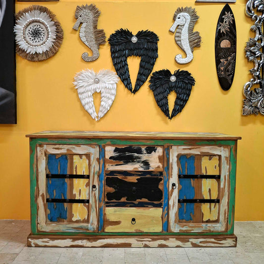 Mobile credenza etnica in legno teak