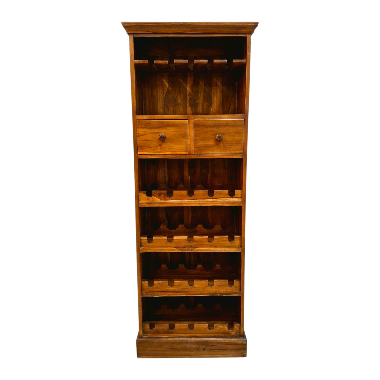 Ethnic mobile wine cellar holder for bottles and glasses