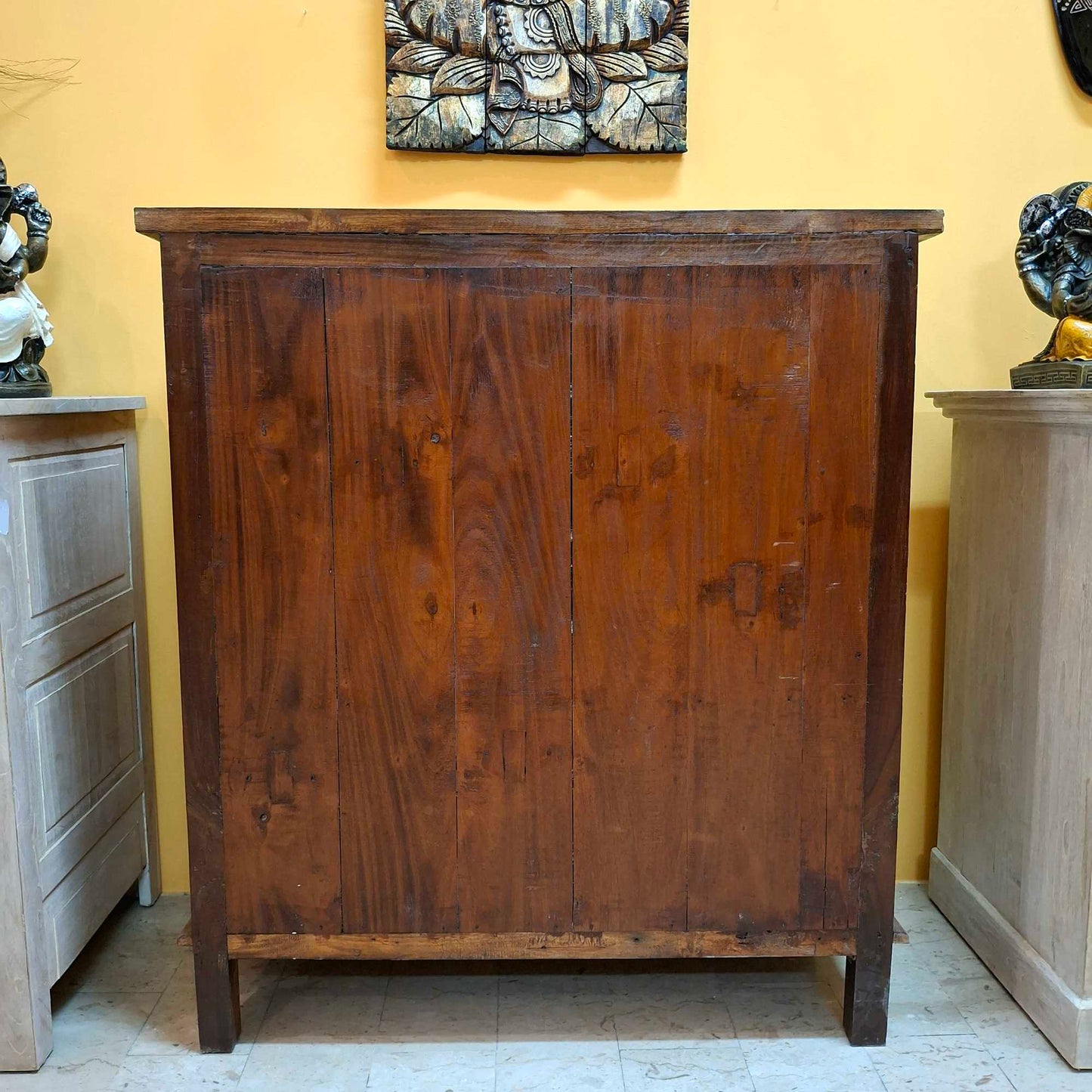 Mobile etnico credenza in teak con cassetti e 2 ante