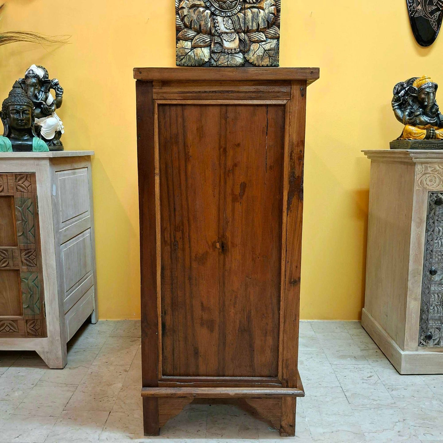 Mobile etnico credenza in teak con cassetti e 2 ante