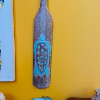 Decorative turtle paddle ethnic decor