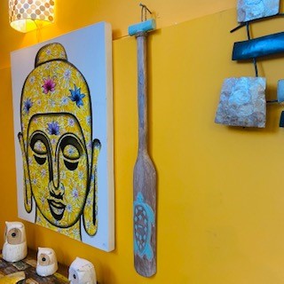 Tartaruga pagaia decorativa in stile etnico remo