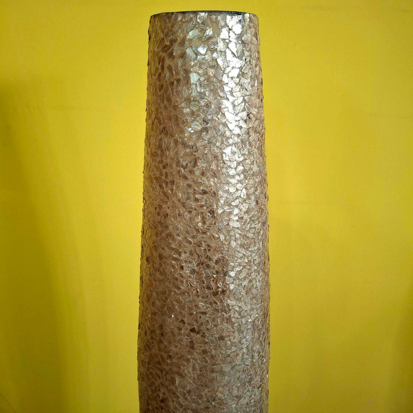 Piantana di madre perla dorata e ferro battuto