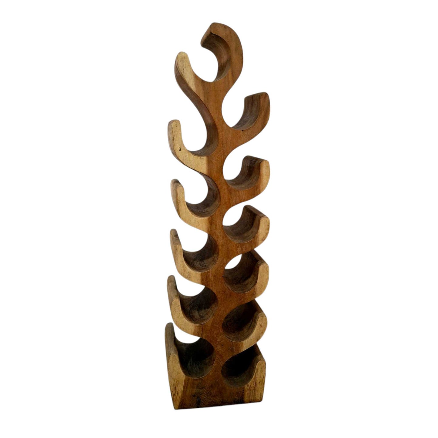 Wooden bottle holder suar ethnic wine cellar