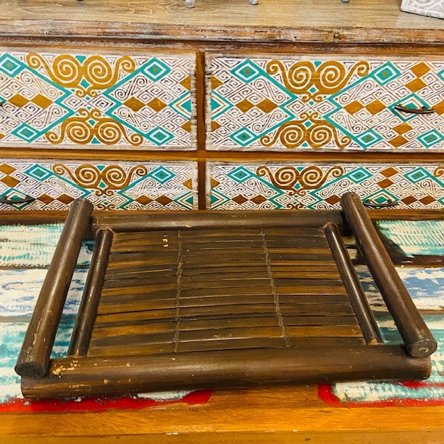 Bamboo tray for food, tea, coffee, table centrepiece