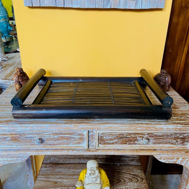 Bamboo tray for food, tea, coffee, table centrepiece