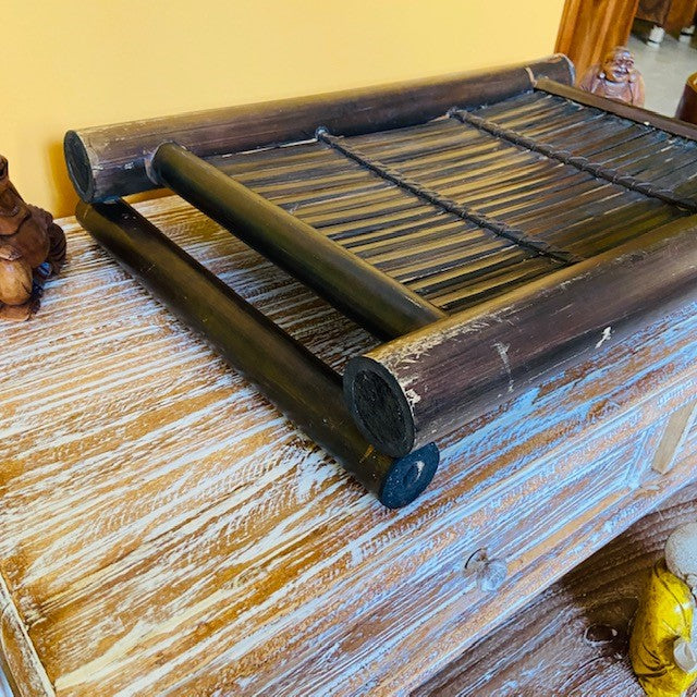 Bamboo tray for food, tea, coffee, table centrepiece