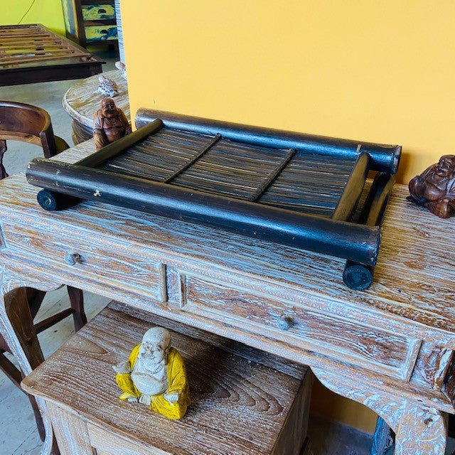 Bamboo tray for food, tea, coffee, table centrepiece