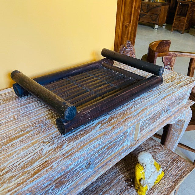 Bamboo tray for food, tea, coffee, table centrepiece