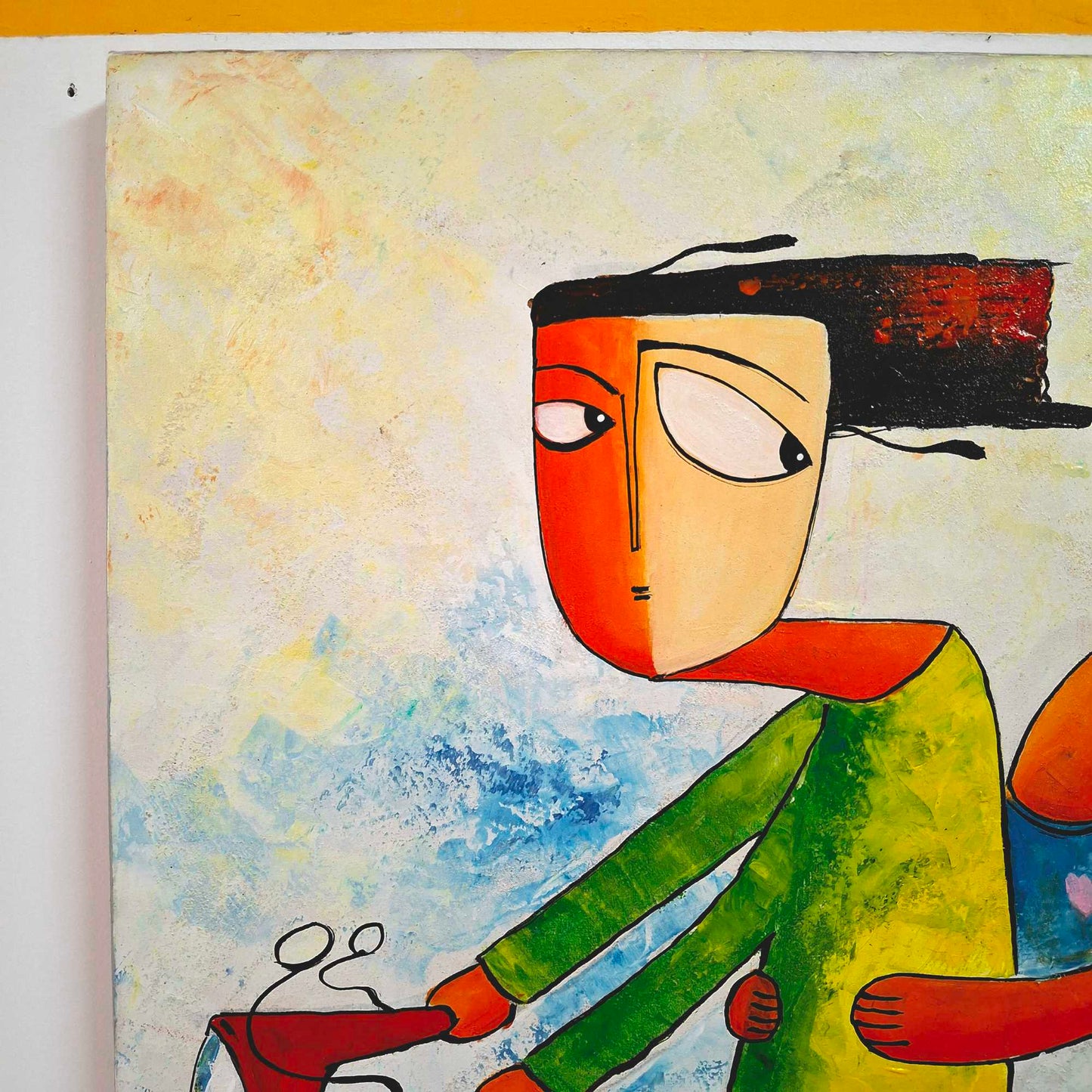 Quadro etnico acrilico su tela cubismo impressionismo contemporaneo