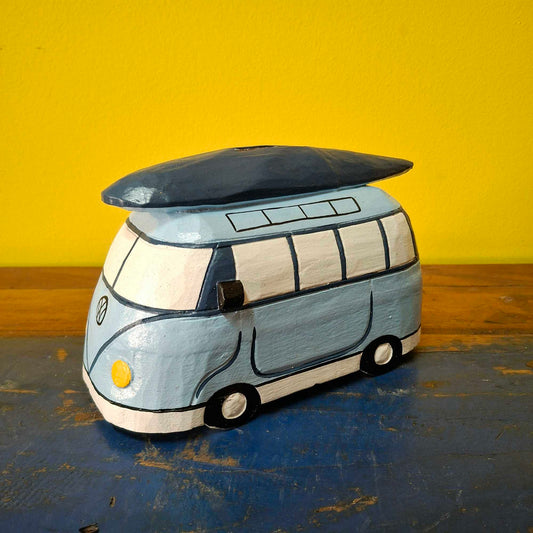 Salvadanaio furgoncino tavola da surf stile retrò