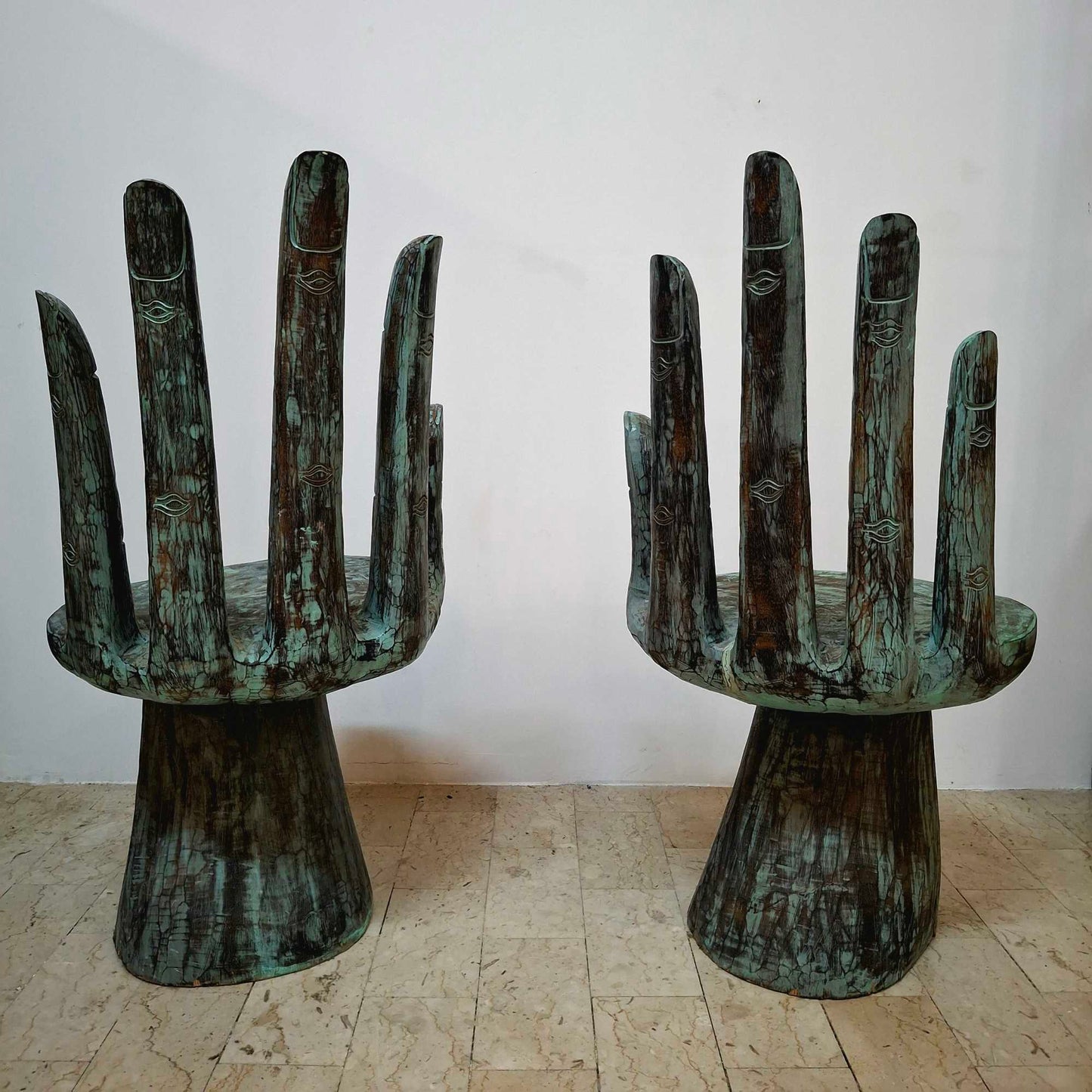 Teak wood hand chair ethnic style armchair