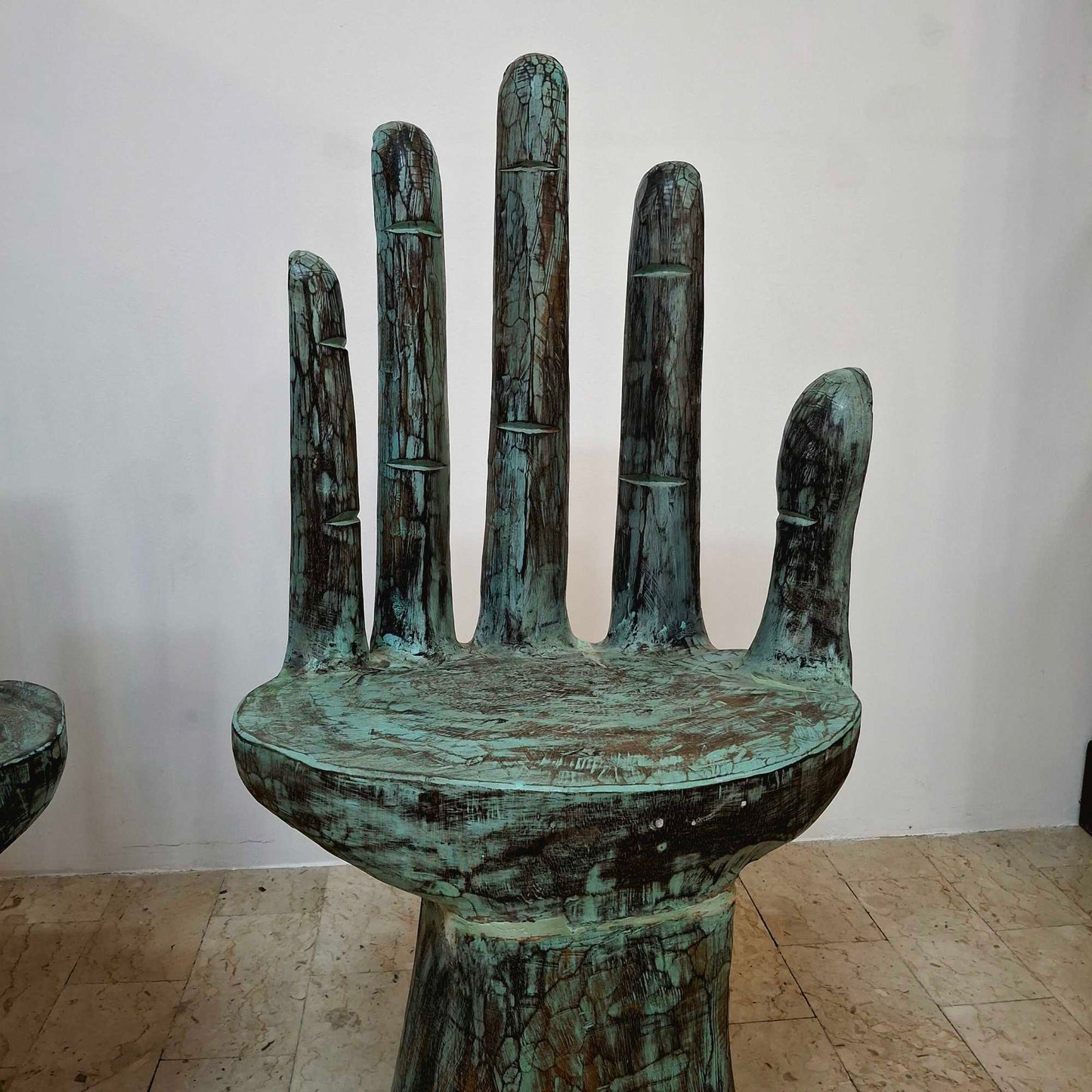 Teak wood hand chair ethnic style armchair