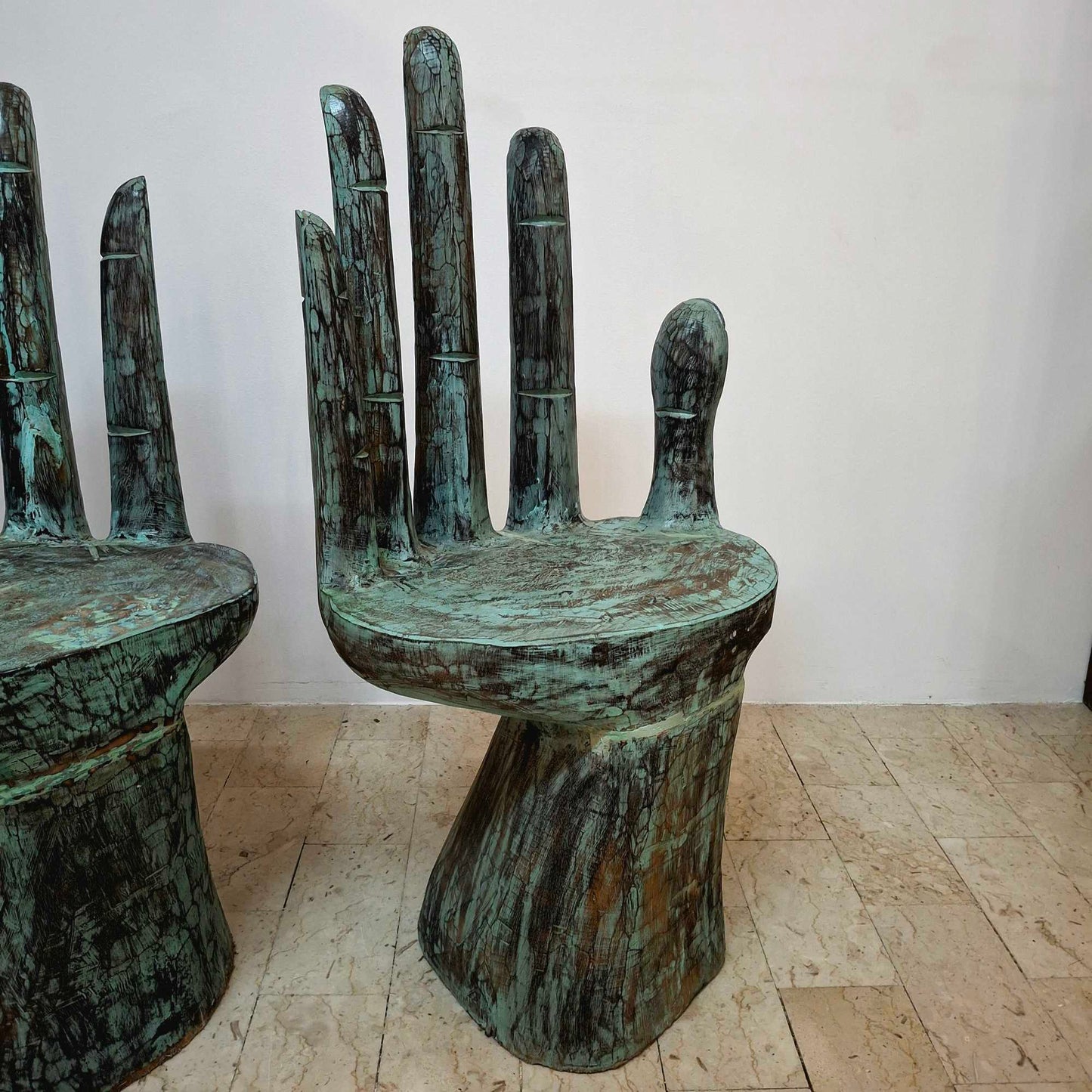Teak wood hand chair ethnic style armchair