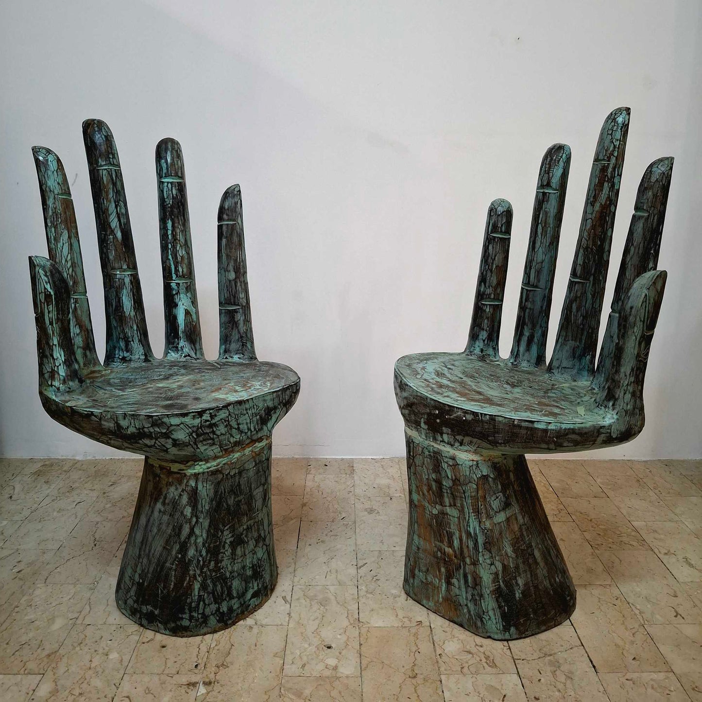 Teak wood hand chair ethnic style armchair