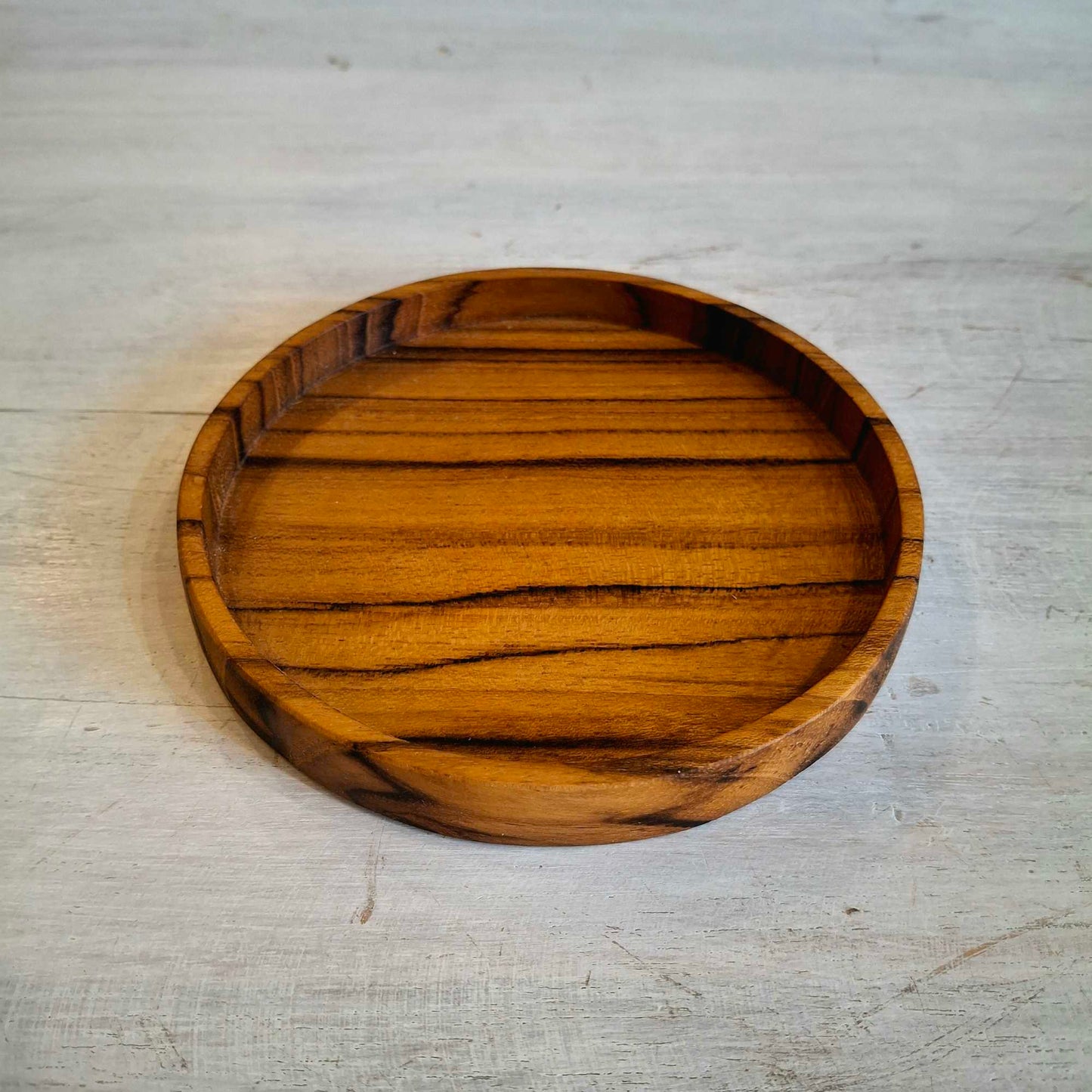 Sottobicchieri artigianali in legno teak naturale