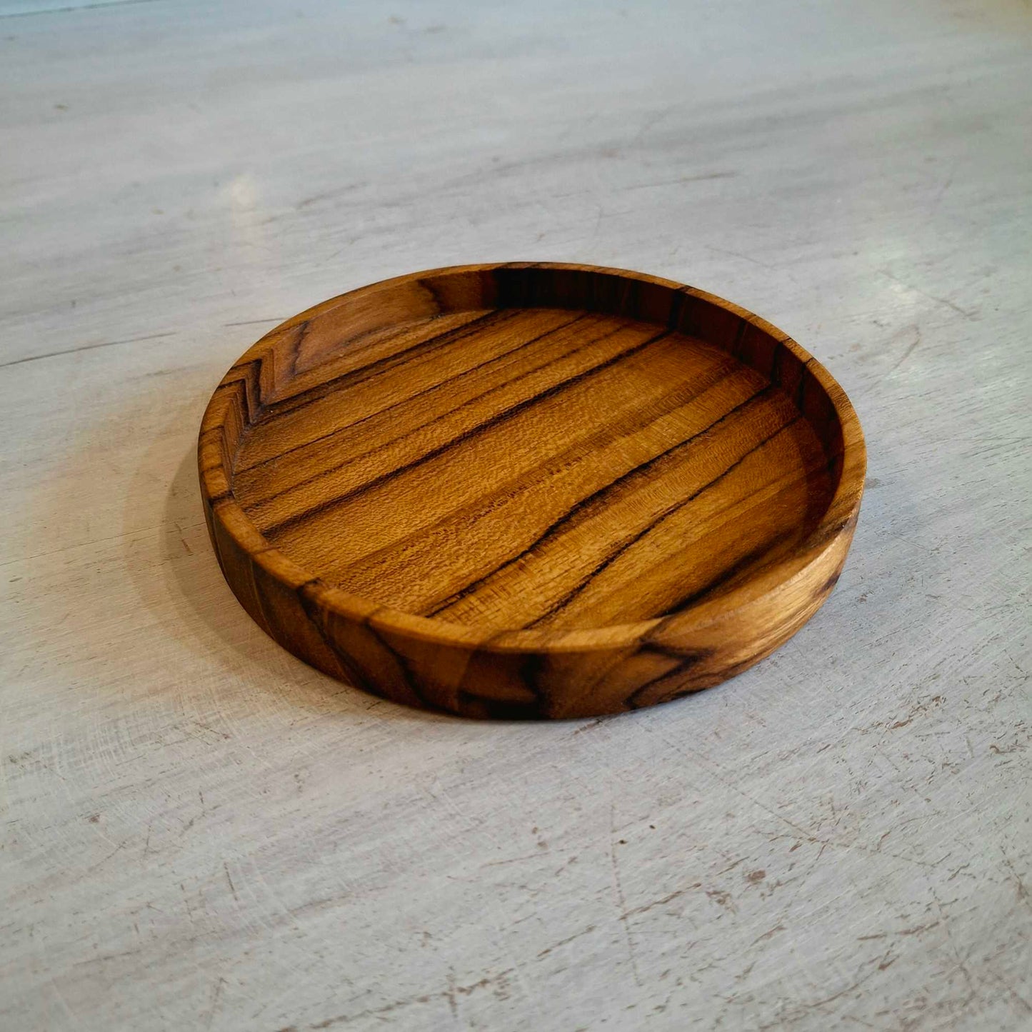 Sottobicchieri artigianali in legno teak naturale