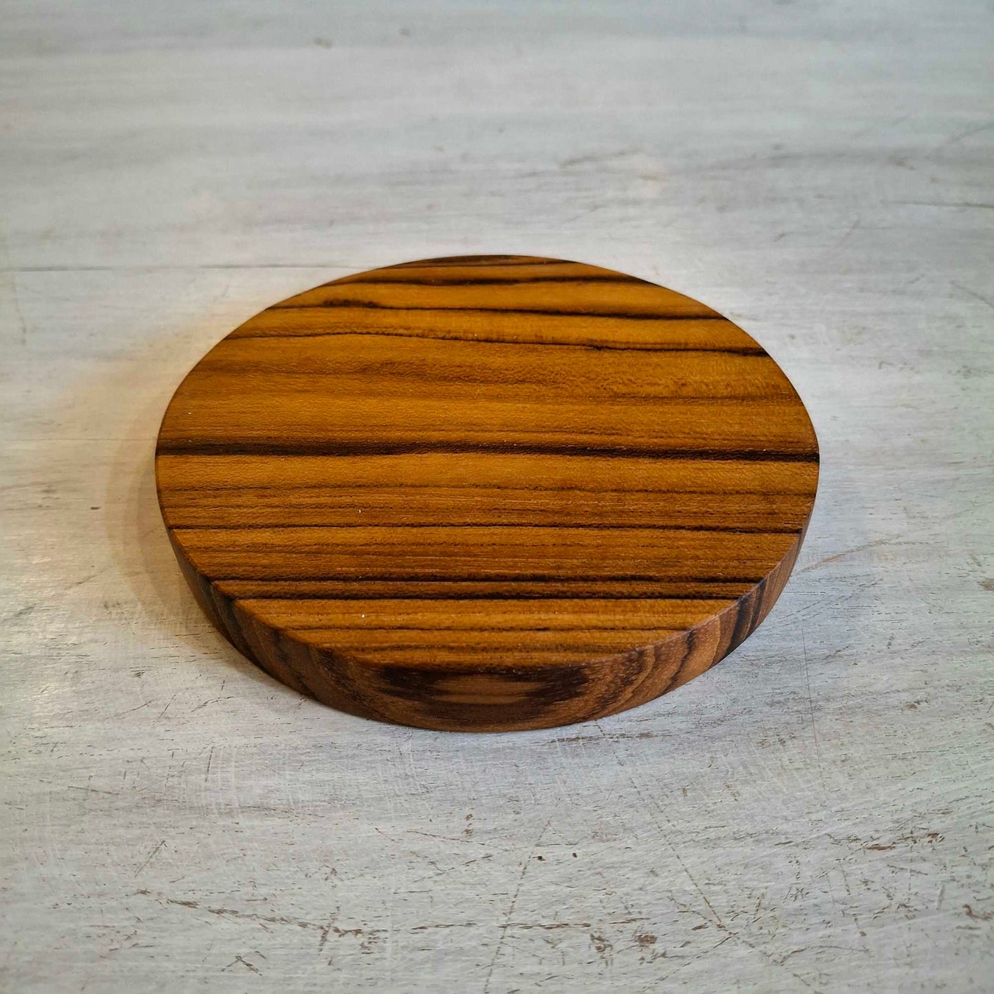 Sottobicchieri artigianali in legno teak naturale