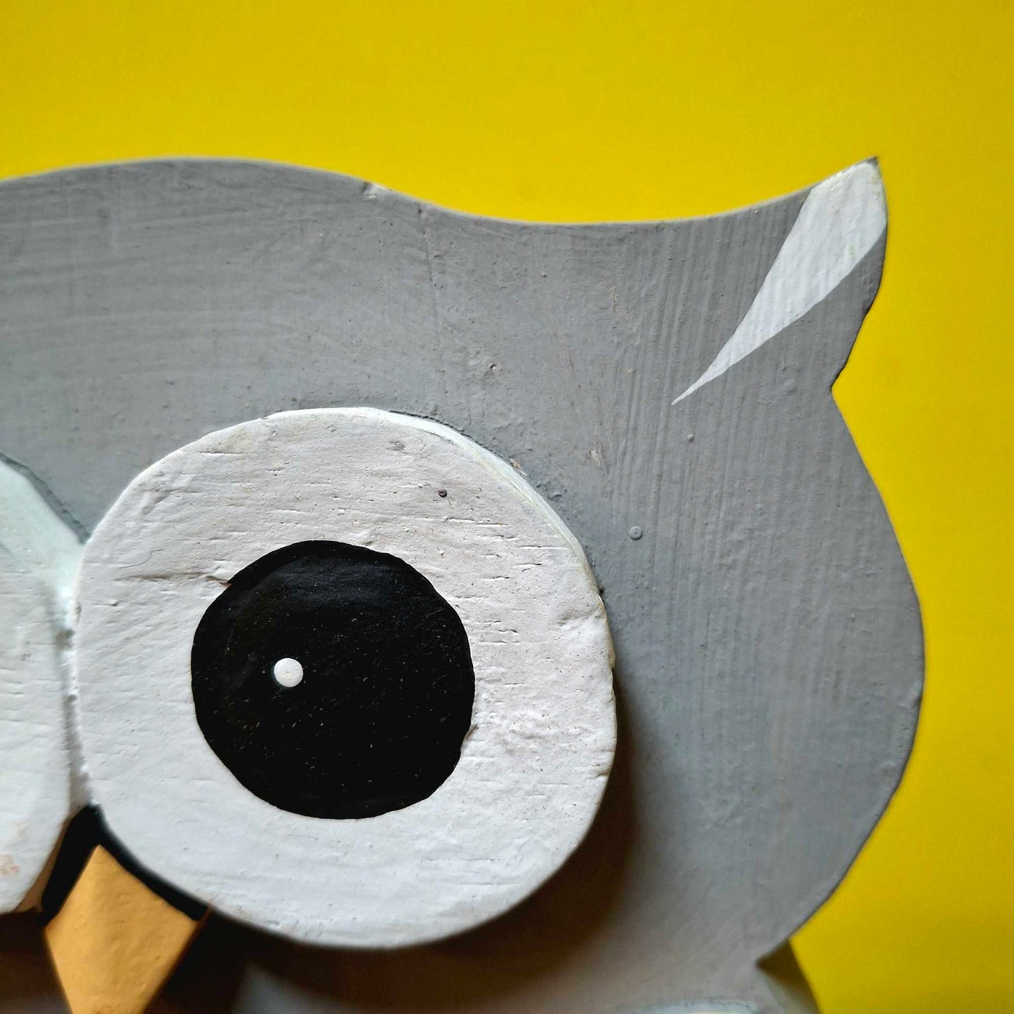 Wooden owl ornament figurine