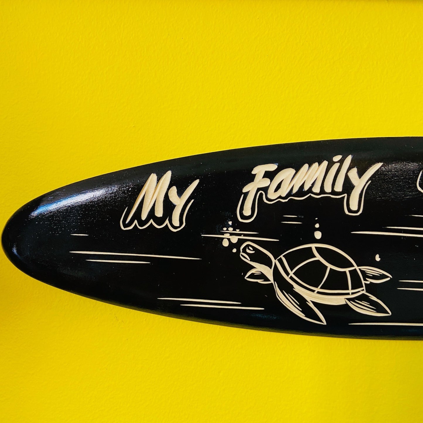 Tortues déco planche de surf ma famille c'est ma vie