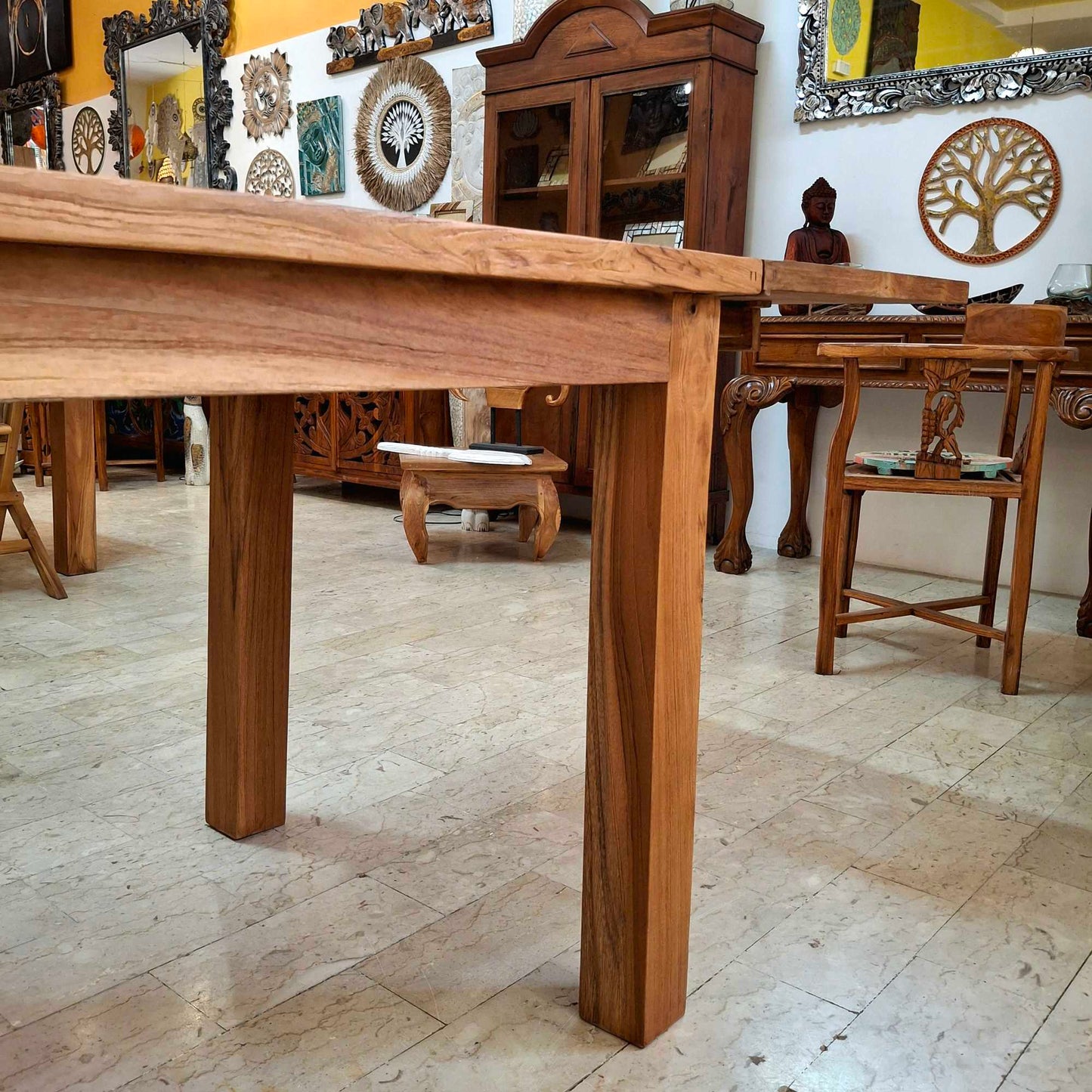 Tavolo allungabile in legno teak massello