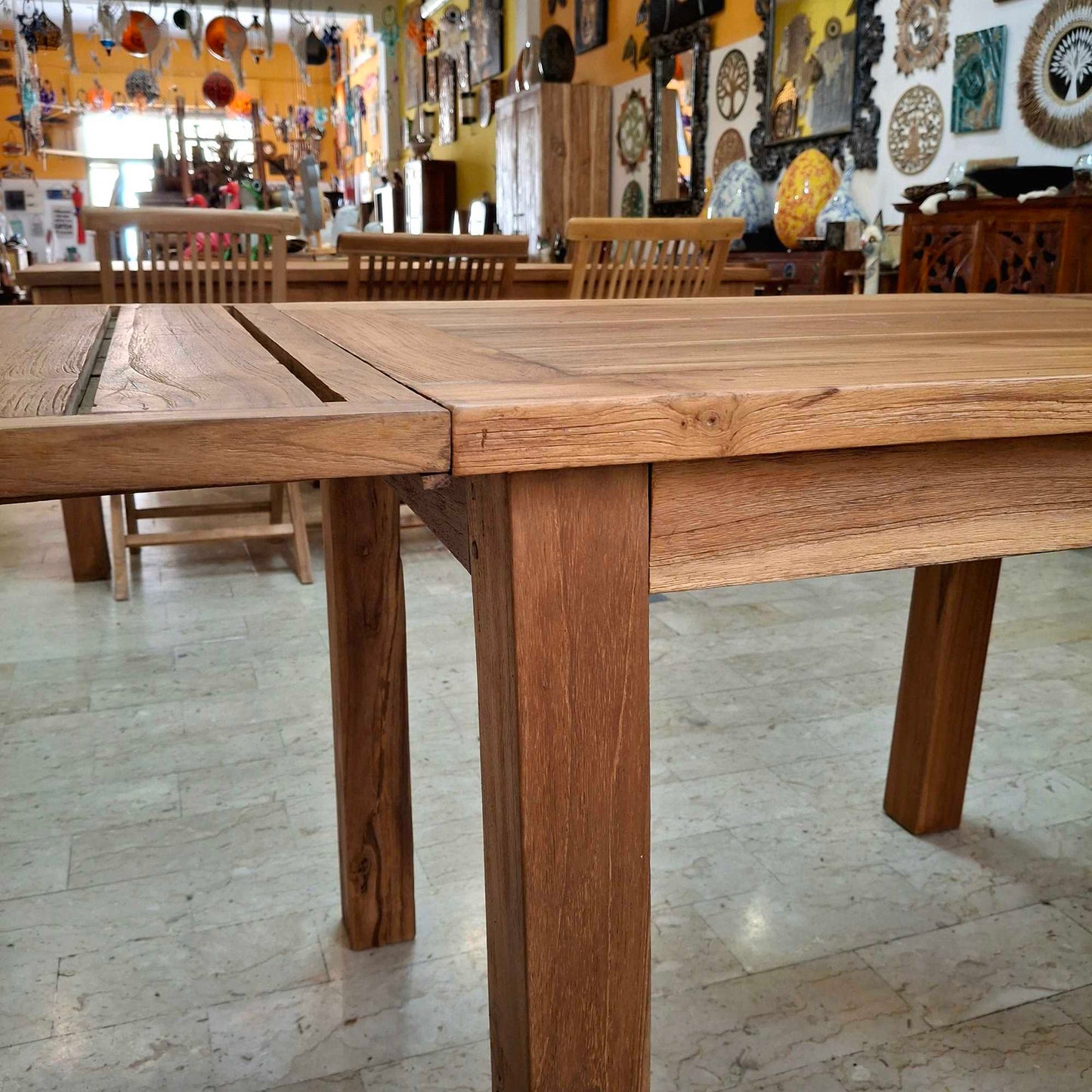 Tavolo allungabile in legno teak massello