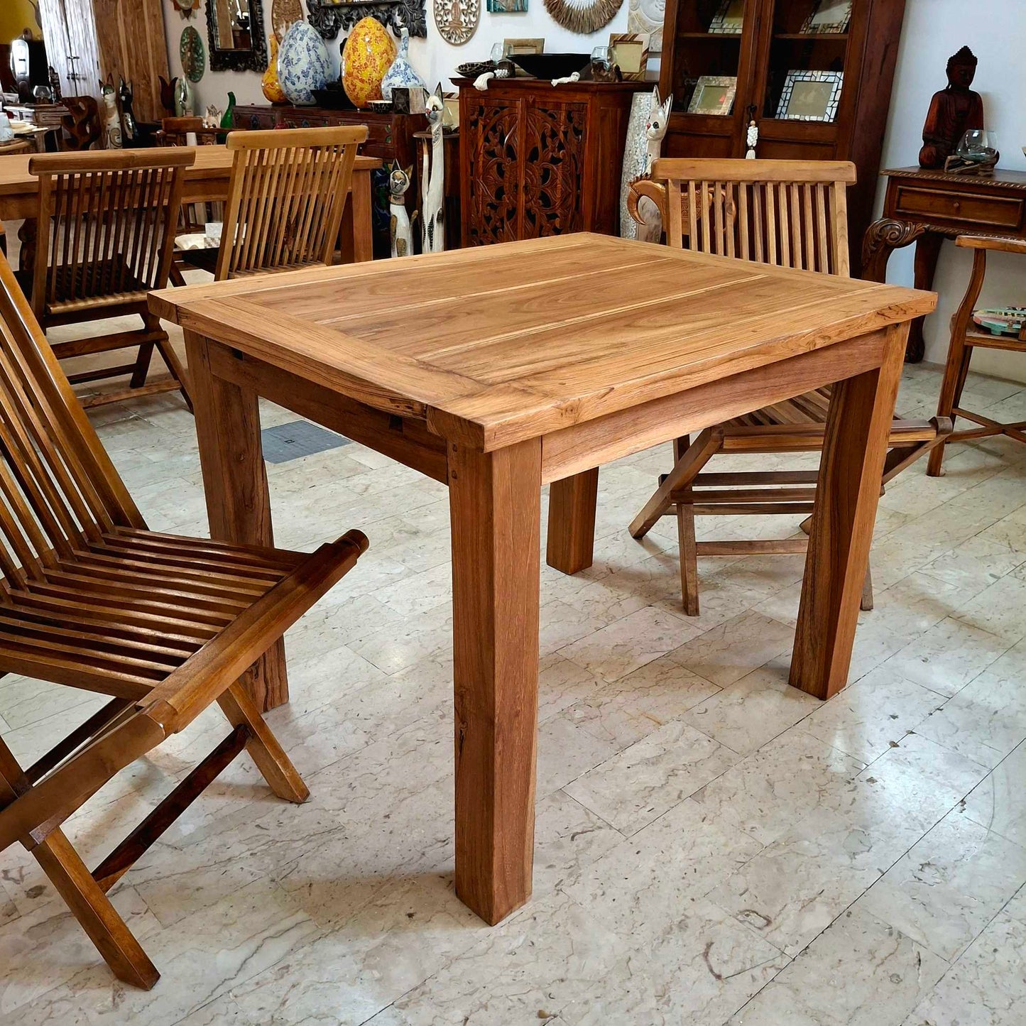 Tavolo allungabile in legno teak massello