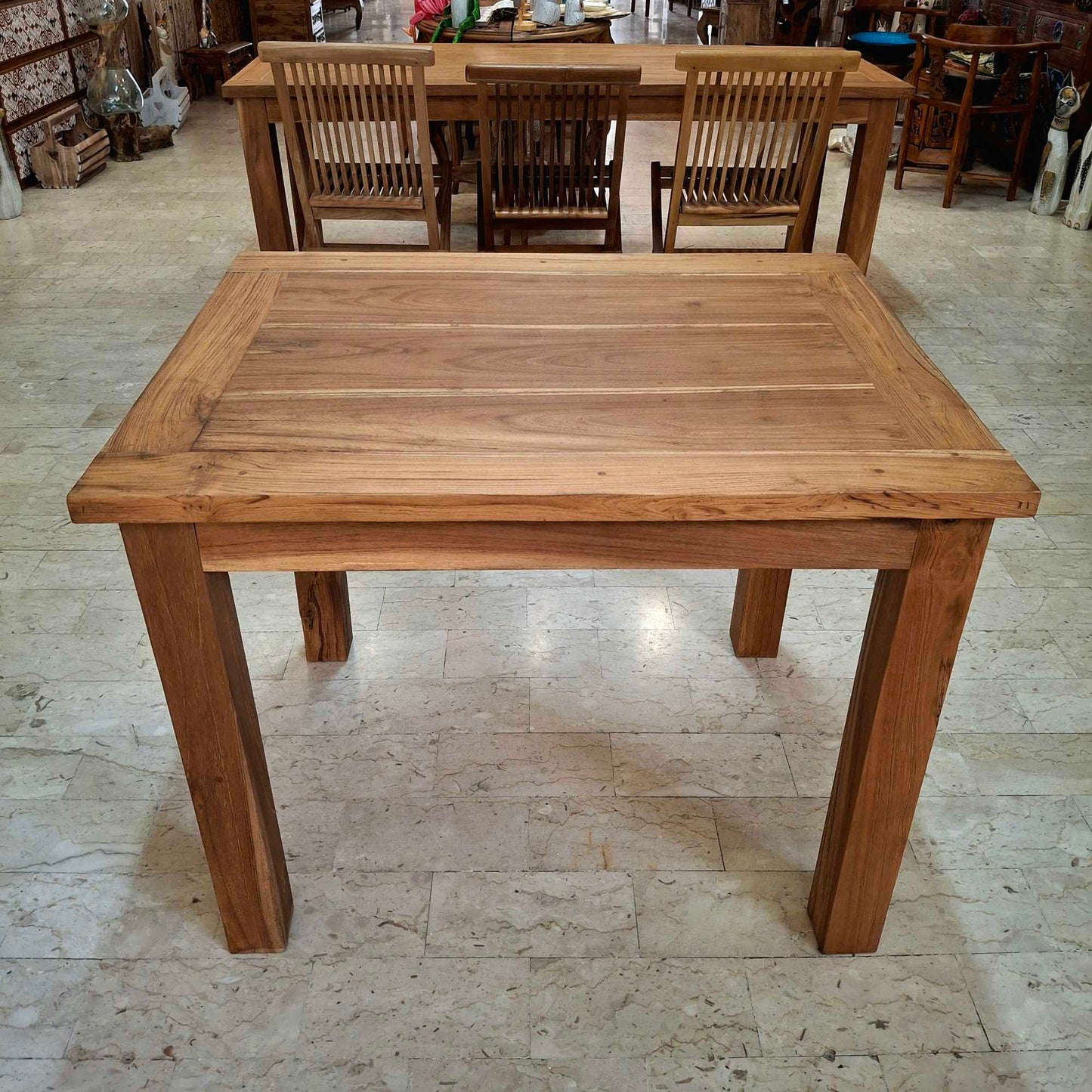 Tavolo allungabile in legno teak massello