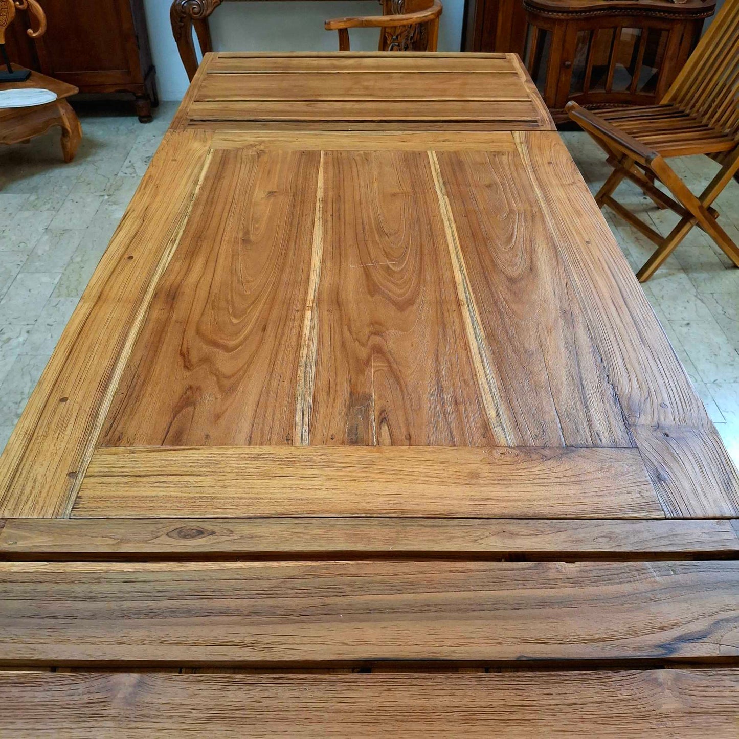 Tavolo allungabile in legno teak massello