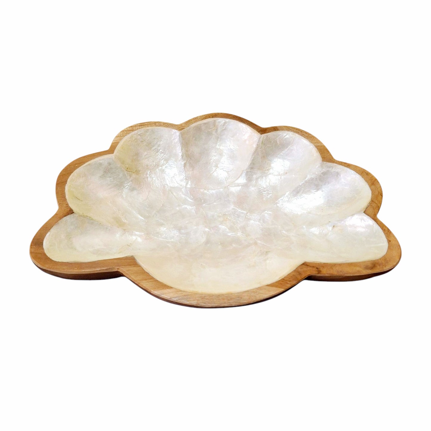 Mother of pearl shell tray centerpiece