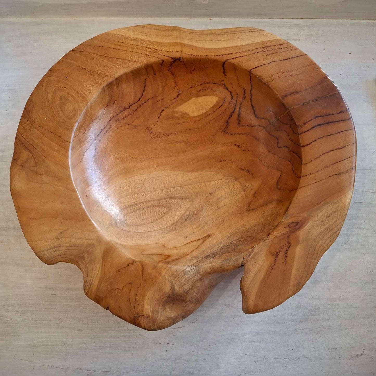 Teak wood root table centerpiece