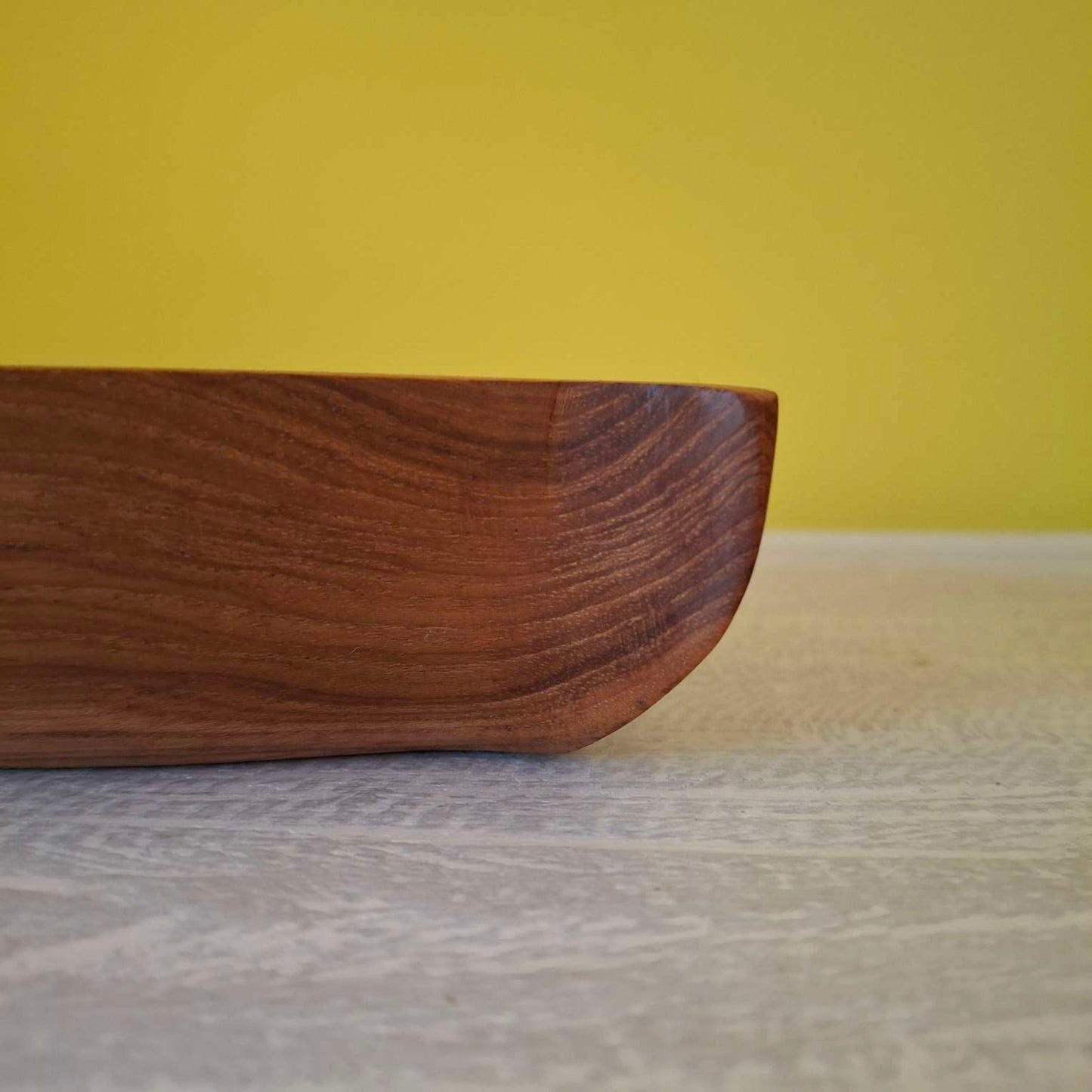 Triple teak wood appetizer tray
