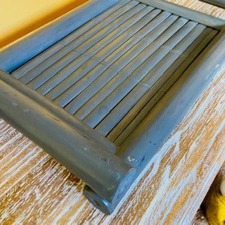 Bamboo tray for food ethnic decor