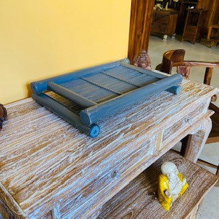 Bamboo tray for food ethnic decor