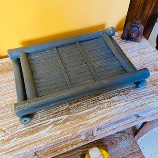 Bamboo tray for food ethnic decor