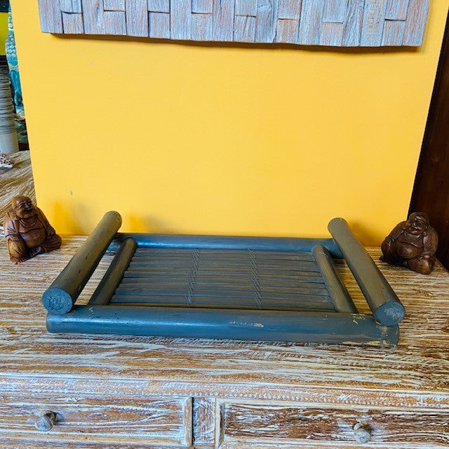 Bamboo tray for food ethnic decor