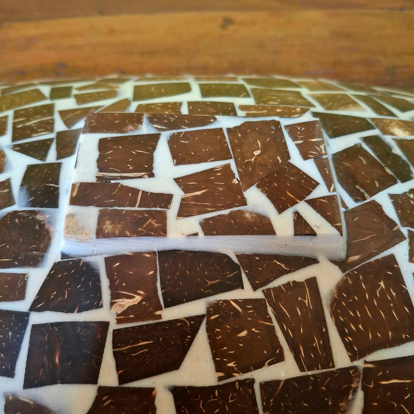 Rectangular mother of pearl centerpiece tray