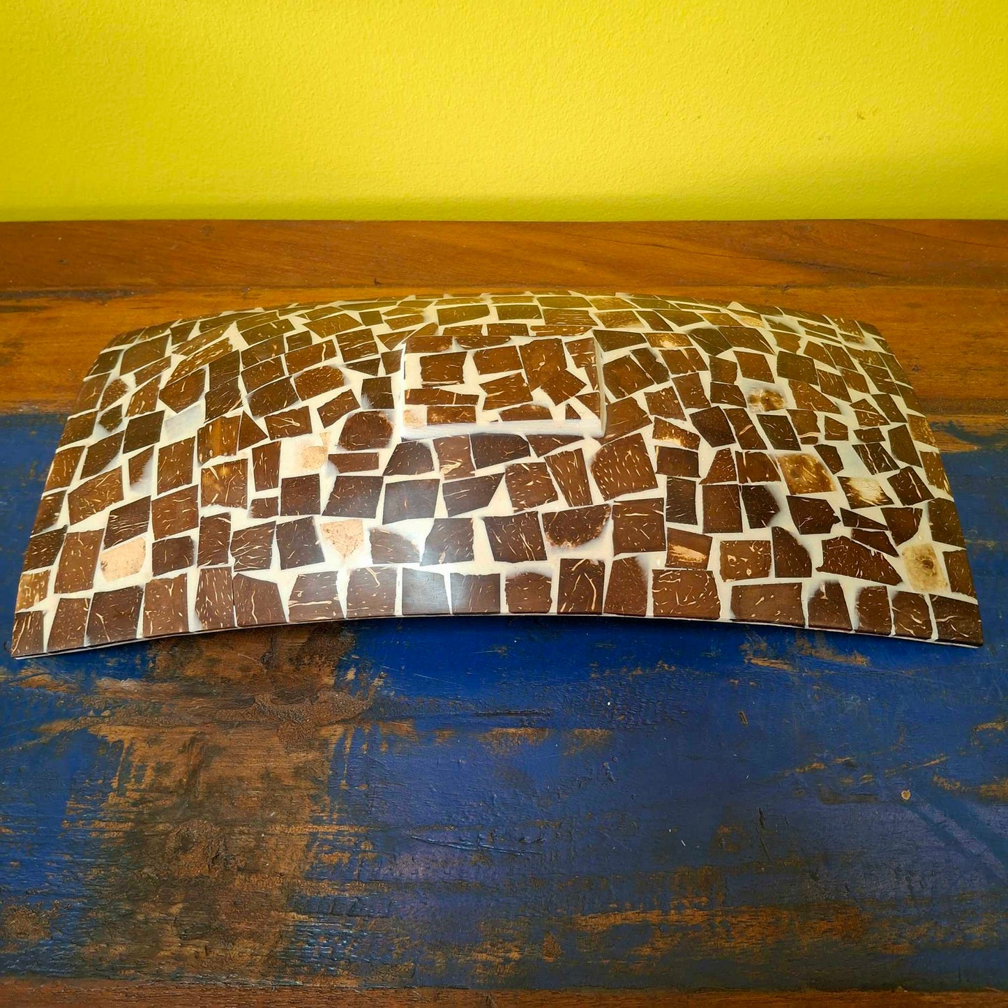 Rectangular mother of pearl centerpiece tray