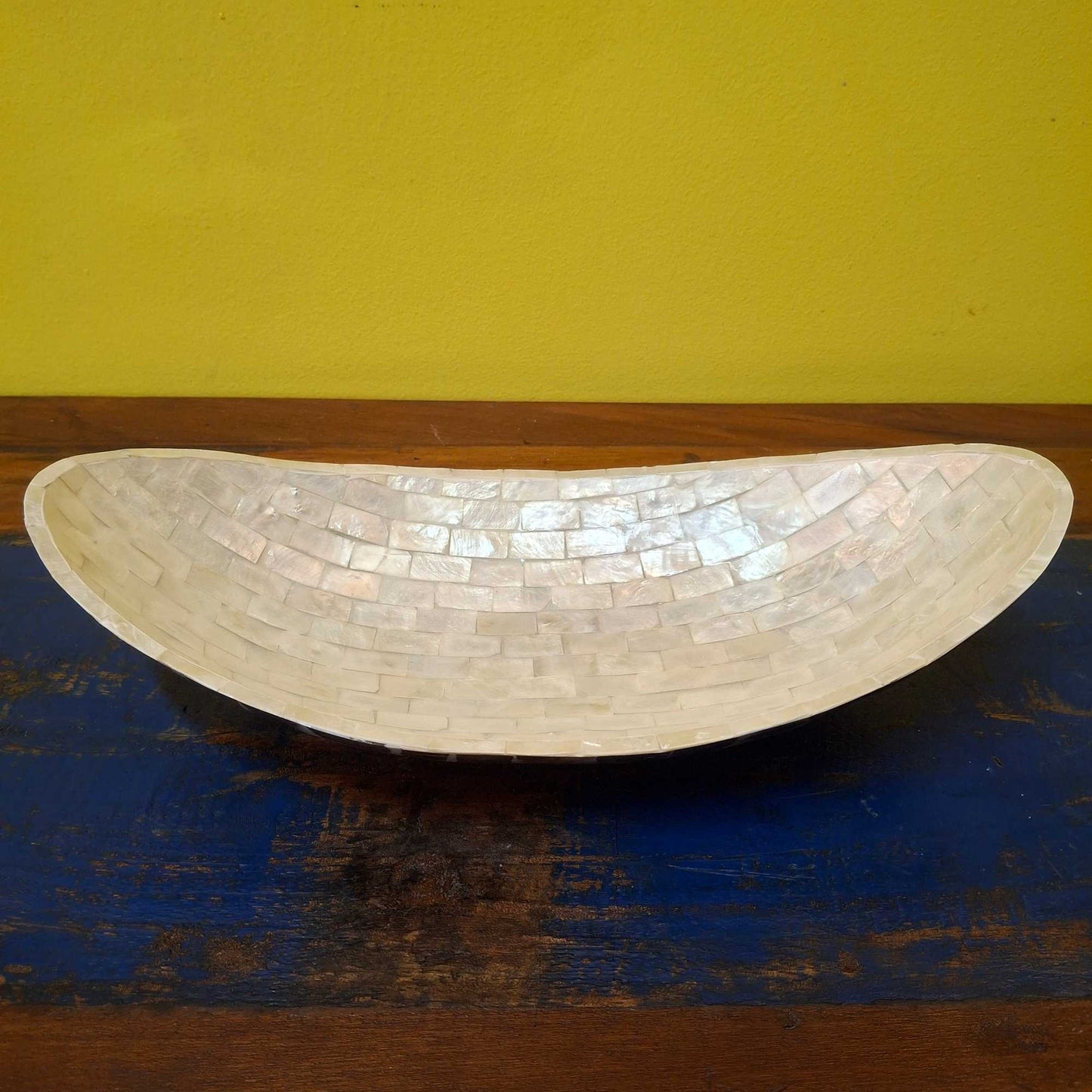 Decorative mother of pearl tray centerpiece