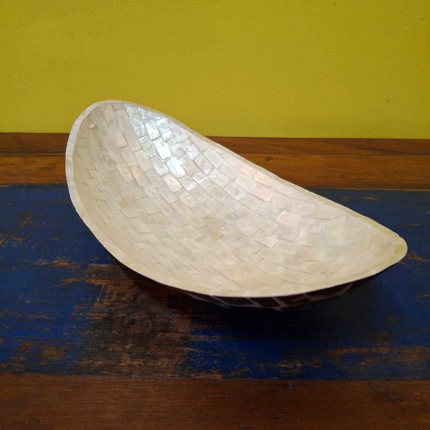 Decorative mother of pearl tray centerpiece