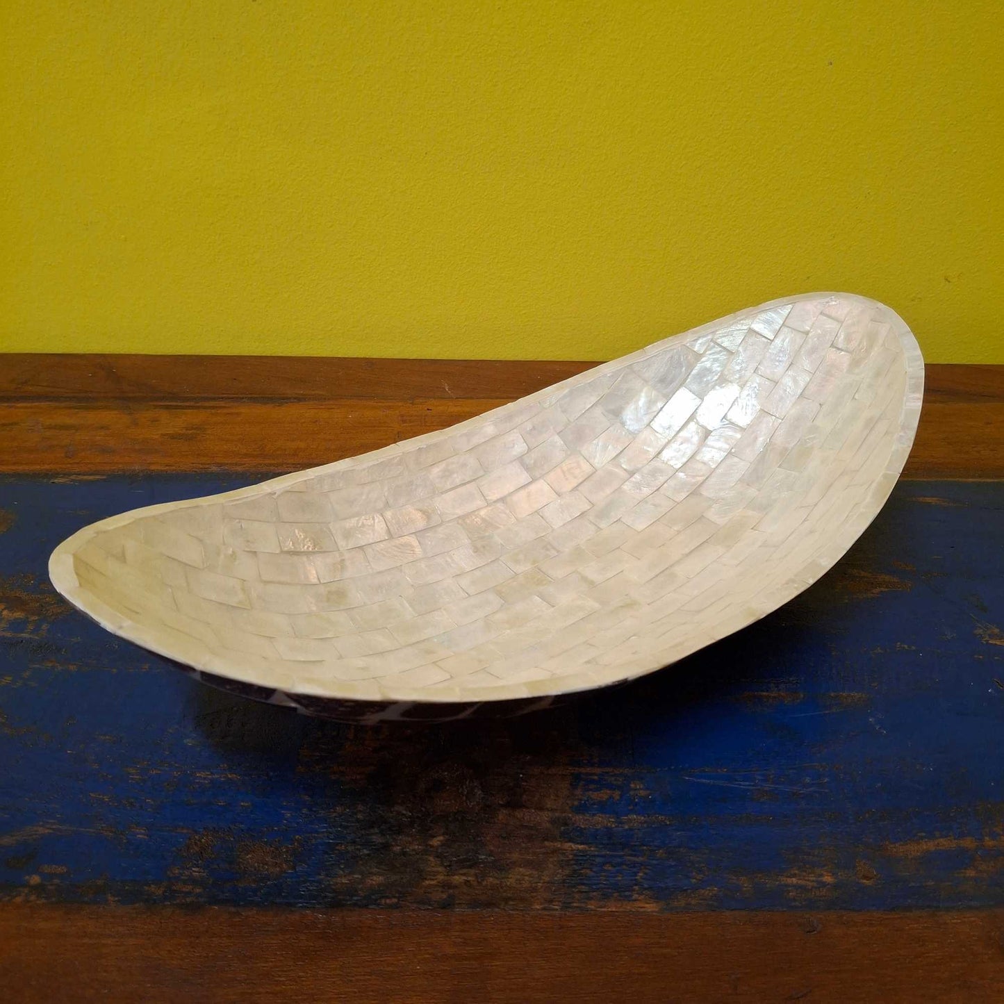 Decorative mother of pearl tray centerpiece