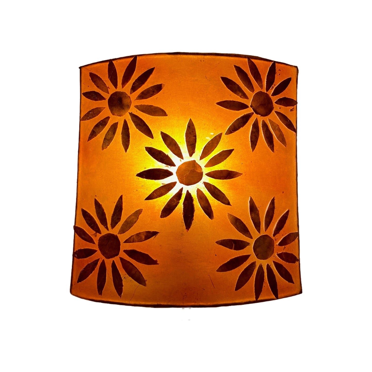 Applique etnica arancione con inserti in madreperla - ETNICBAY