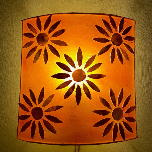 Applique etnica arancione con inserti in madreperla - ETNICBAY