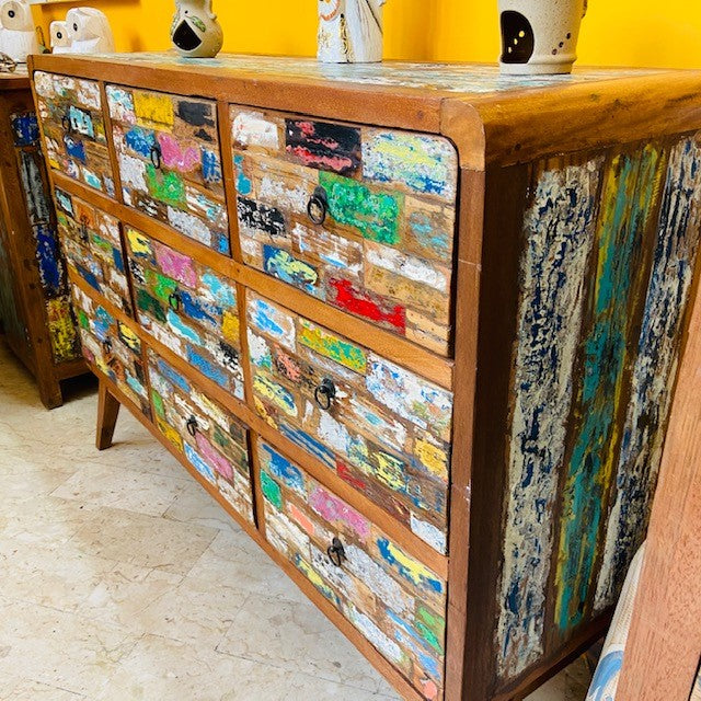 Commode ethnique buffet mobile wabi sabi