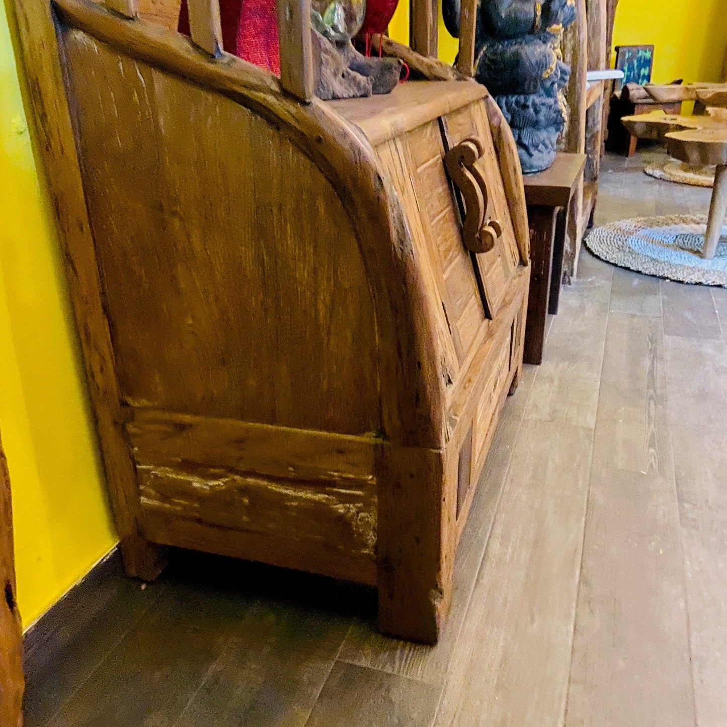 Ethnic sideboard teak wood shabby chic bookcase