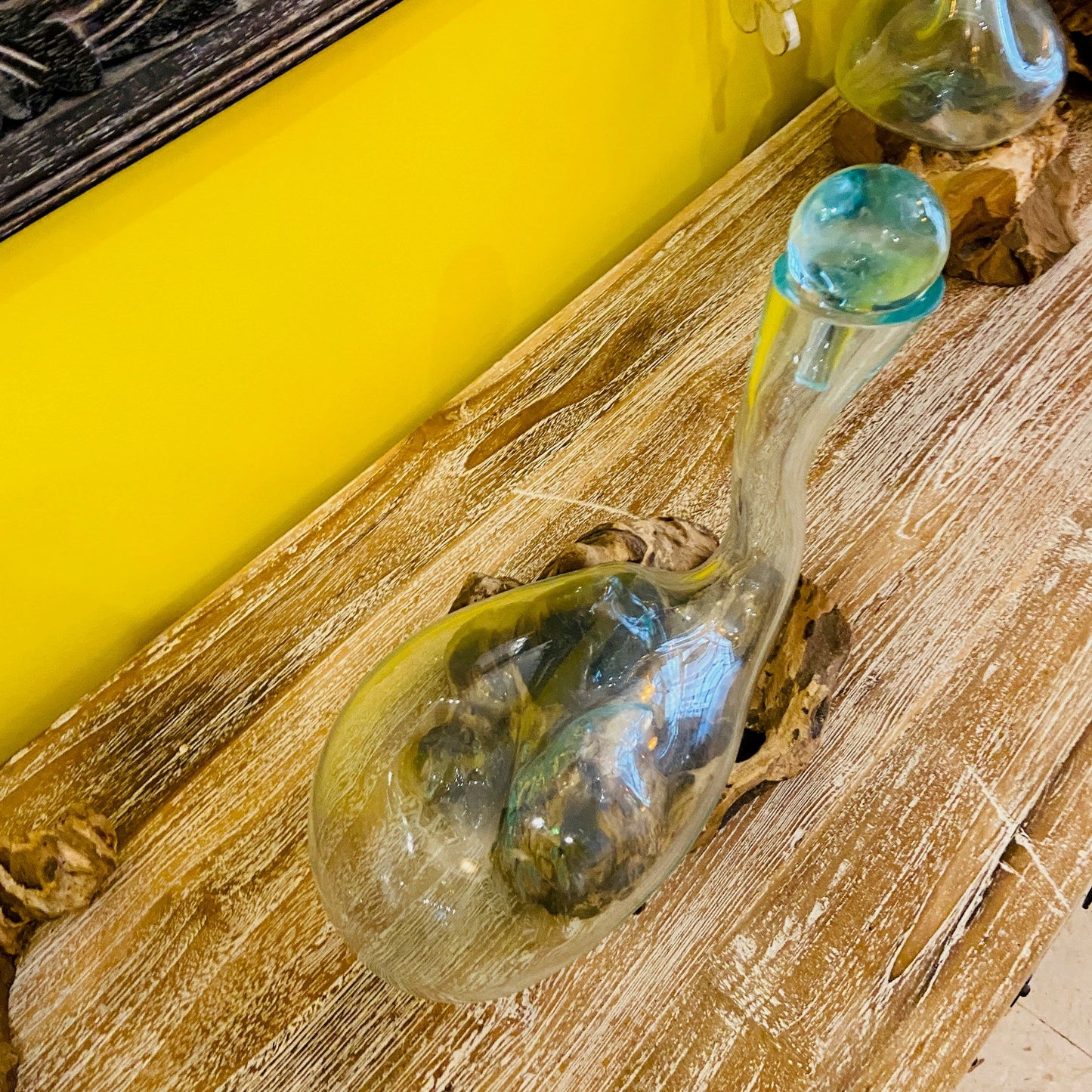 Liquor Bottle Decanter Blown Glass Root