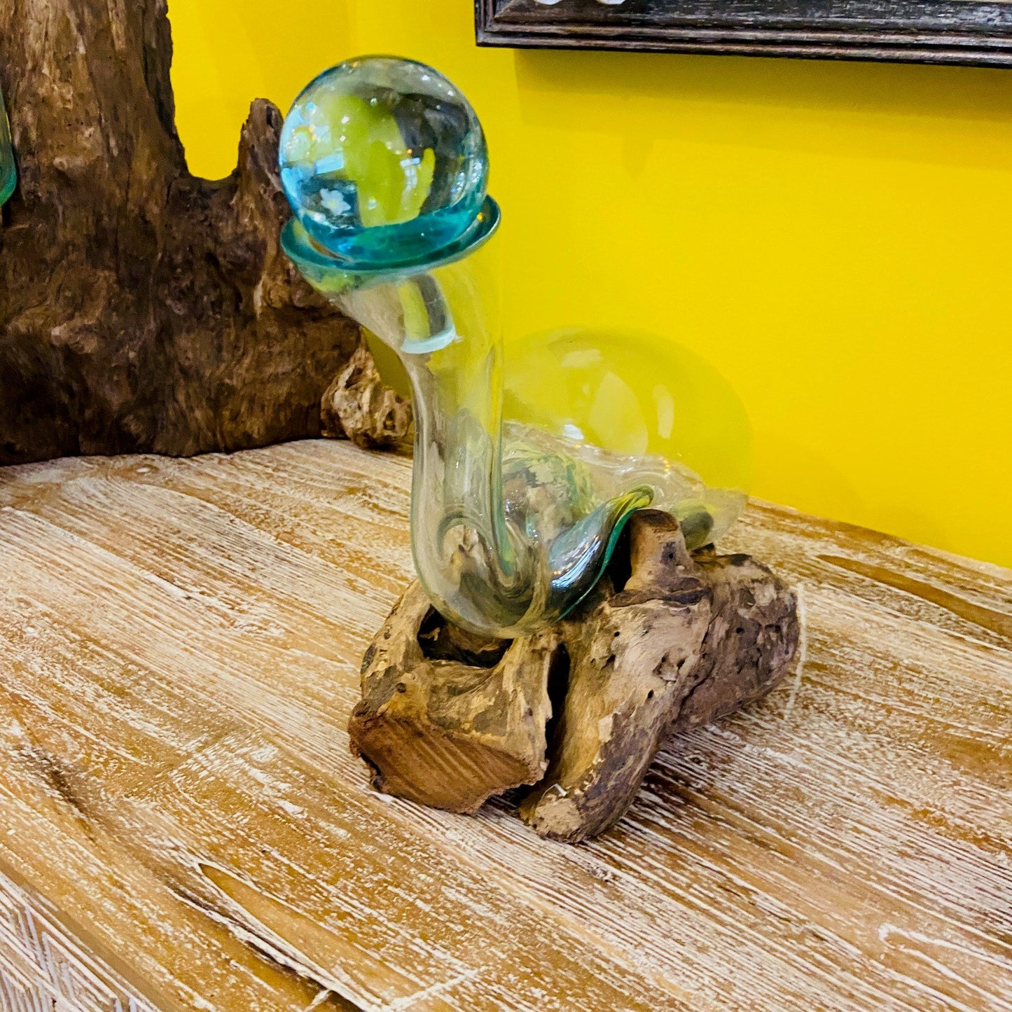 Liquor Bottle Decanter Blown Glass Root