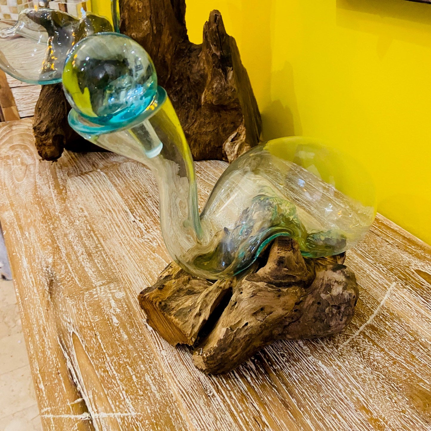 Liquor Bottle Decanter Blown Glass Root