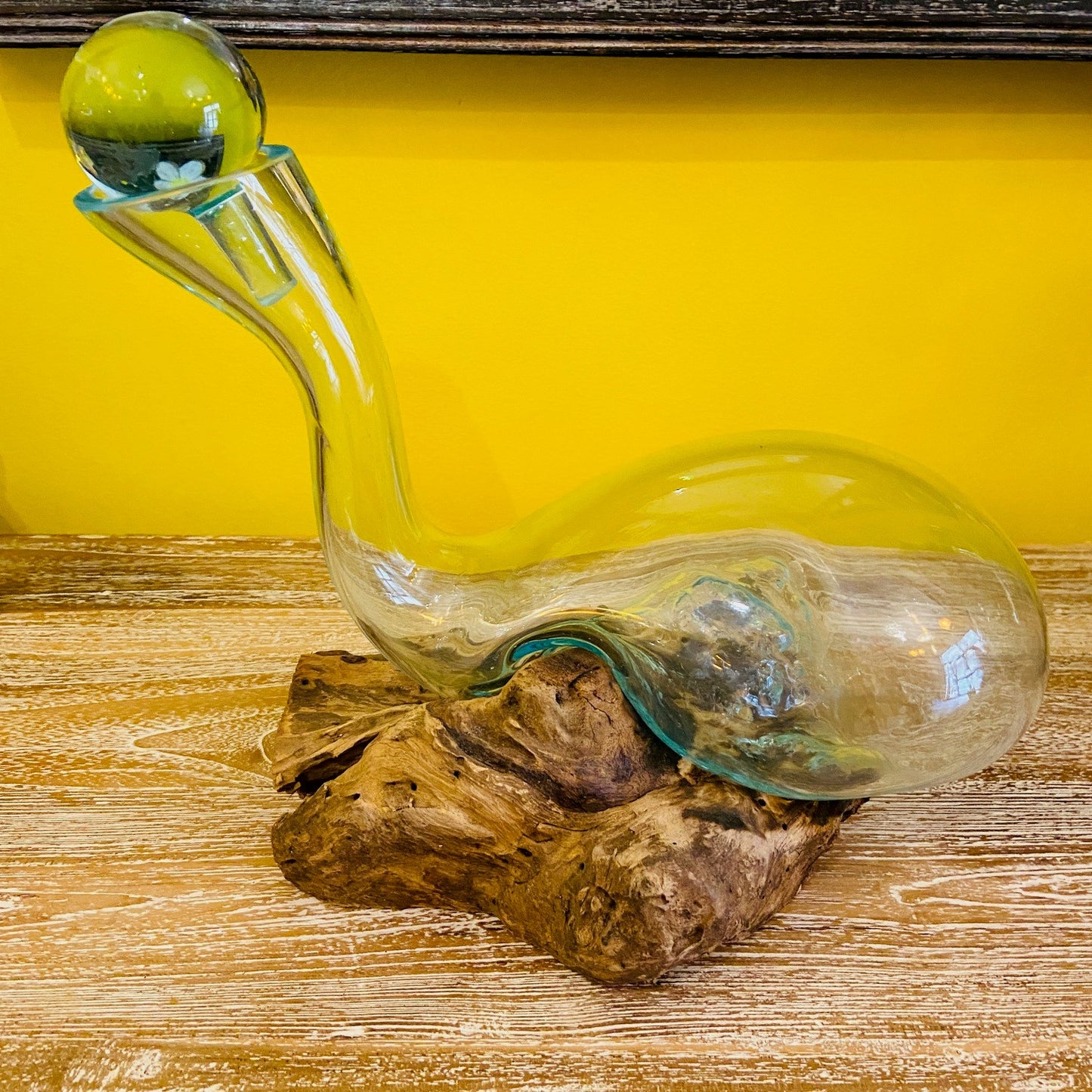 Liquor Bottle Decanter Blown Glass Root