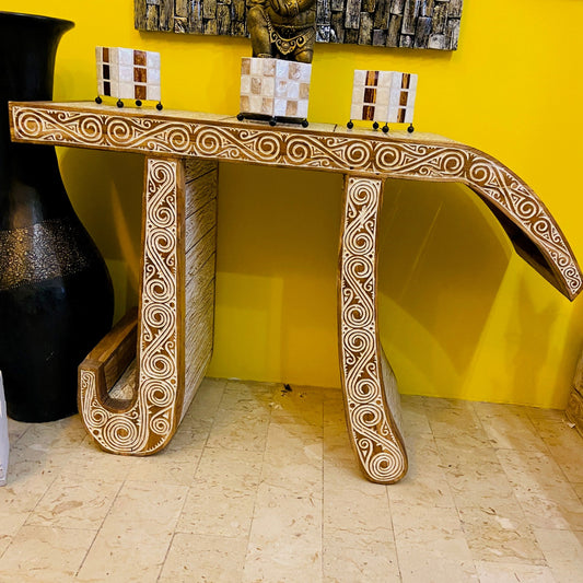 Consolle Etnica Teak Pigreco Mobile Ingresso Tv - ETNICBAY